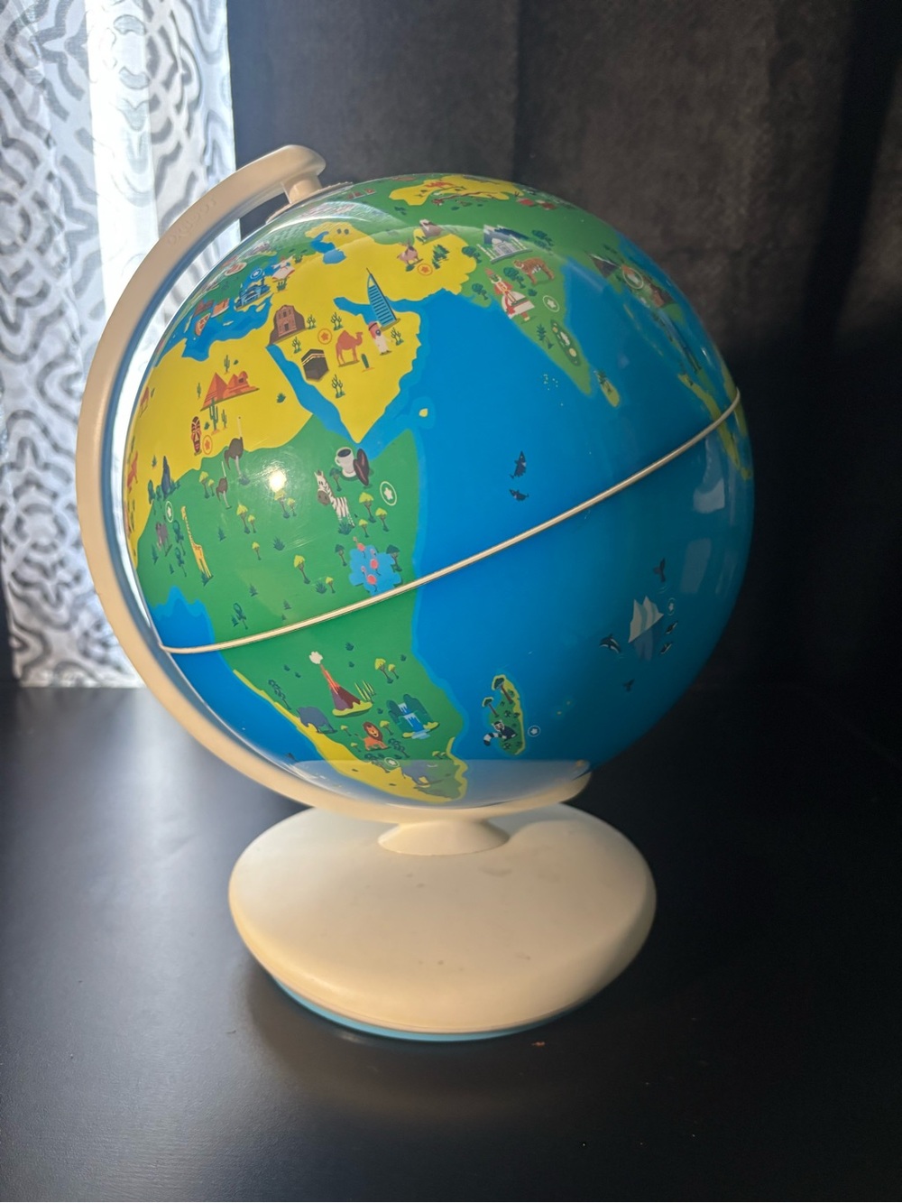 Children's Illustrated World Globe - Blue & Green